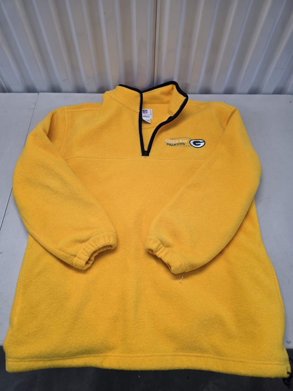 Vintage Green Bay Packers NFL Fleece Jacket Quarter Zip Men’s Size Large